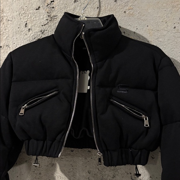 Brand New Black Shane Justin Puffer Half Jacket  - Size XS - Picture 4 of 8
